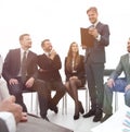 Business coach communicate with the business team Royalty Free Stock Photo