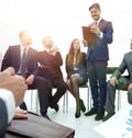 Business coach communicate with the business team Royalty Free Stock Photo