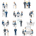Business Coaching Icons Set Royalty Free Stock Photo