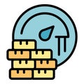 Business coin stack icon vector flat