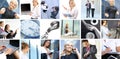 Business collage of images with people Royalty Free Stock Photo