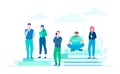 Business colleagues - flat design style colorful illustration Royalty Free Stock Photo