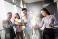 Business colleagues in conference meeting room during presentation Royalty Free Stock Photo