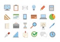 Business colorful icons set