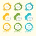 Business Colorful Vector Splashes Labels.