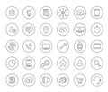 30 business, commerce, finance line icons set