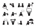 Business commercial people icon set vector Royalty Free Stock Photo