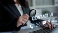 Business communication channels for customer service and contact support. Fermion Royalty Free Stock Photo