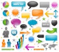 Business communication network icons