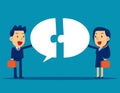 Business communication with speech bubble. Concept business creation ideas vector illustration, Cooperation, Flat cartoon