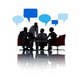 Business Communication with Speech Bubbles Royalty Free Stock Photo