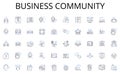 Business community line icons collection. Zero, One, Two, Three, Four, Five, Six vector and linear illustration. Seven Royalty Free Stock Photo