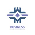 Business company concept logo design. Development strategy sign. Coommunication cooperation symbol. Modern technology icon. Vector Royalty Free Stock Photo