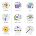 Business Company Structure Idea Set Management Organization Team Icon