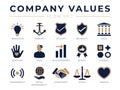 Business Company Values icon Set