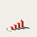 Business competition and challenge vector concept. Symbol of ambition, motivation, aspiration. Minimal illustration