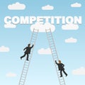 Business competition between two businessmen Royalty Free Stock Photo