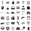 Business computer icons set, simple style Royalty Free Stock Photo