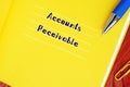 Business concept about Accounts Receivable with inscription on the sheet