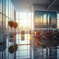 business concept art of an elegant office space Royalty Free Stock Photo