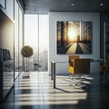 business concept art of an elegant office space Royalty Free Stock Photo