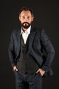 Business concept. Bearded man in business suit. Senior business leader. Take your business to the next level Royalty Free Stock Photo