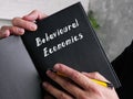 Business concept about Behavioural Economics with phrase on the page Royalty Free Stock Photo