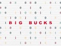 Business concept: Big bucks on wall background Royalty Free Stock Photo
