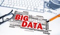 Business concept:big data word cloud Royalty Free Stock Photo