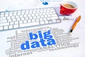 Business concept:big data word cloud Royalty Free Stock Photo