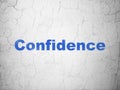 Business concept: Confidence on wall background Royalty Free Stock Photo