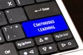Business Concept - Blue Continuous Learning Button on Slim Royalty Free Stock Photo