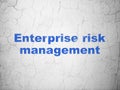 Business concept: Enterprise Risk Management on wall background