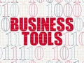 Business concept: Business Tools on wall Royalty Free Stock Photo