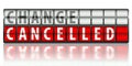 Business concept of change, cancelled