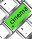 Business concept: Cinema key on the computer keyboard