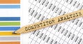 Business concept COMPETITOR ANALYSIS text on the pencil on chart background Royalty Free Stock Photo