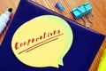 Business concept about Cooperatives with sign on the page Royalty Free Stock Photo