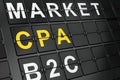 Business concept: CPA on airport board background
