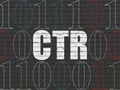 Business concept: CTR on wall background Royalty Free Stock Photo