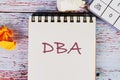 Business concept. DBA letters, Database Administrator or doing business Royalty Free Stock Photo