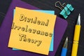 Business concept about Dividend Irrelevance Theory with phrase on the page