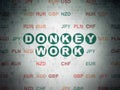 Business concept: Donkey Work on Digital Data Paper background Royalty Free Stock Photo