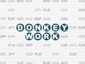 Business concept: Donkey Work on wall background Royalty Free Stock Photo