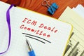 Business concept about ECM Deals Committee  with sign on the sheet Royalty Free Stock Photo