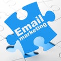 Business concept: Email Marketing on puzzle background Royalty Free Stock Photo