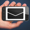 Business concept: Email on smartphone Royalty Free Stock Photo