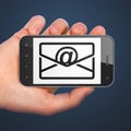 Business concept: Email on smartphone Royalty Free Stock Photo