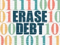 Business concept: Erase Debt on wall background Royalty Free Stock Photo