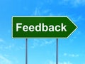 Business concept: Feedback on road sign background Royalty Free Stock Photo